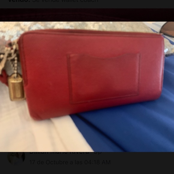 Coach red wallet - Picture 3 of 3